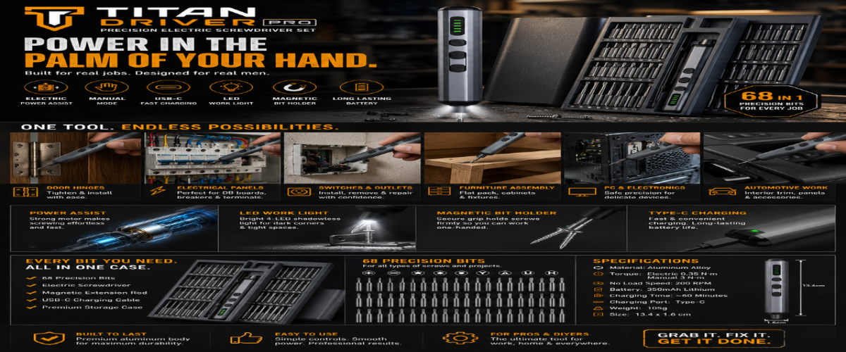 TITAN DRIVER™ Electric Screwdriver Set