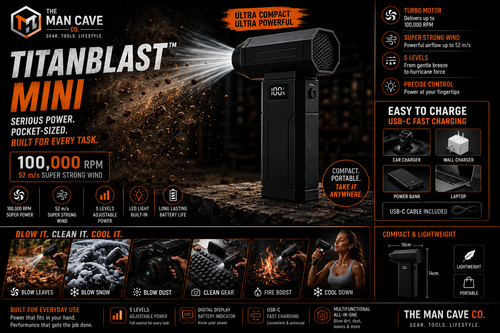 TitanBlast™ Mini – 100,000 RPM Pocket Power Air Blower