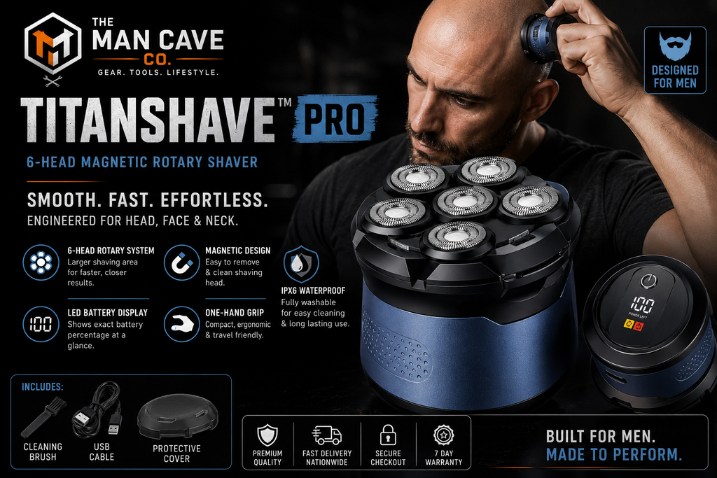 TitanShave™ Pro – 6-Head Magnetic Rotary Shaver