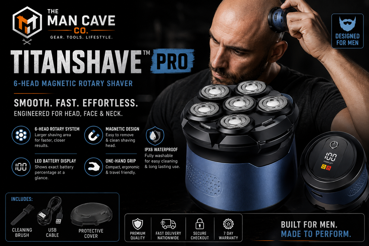 TitanShave™ Pro – 6-Head Magnetic Rotary Shaver